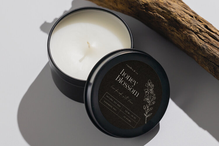 DIY Candle Label Canva Template example image 1