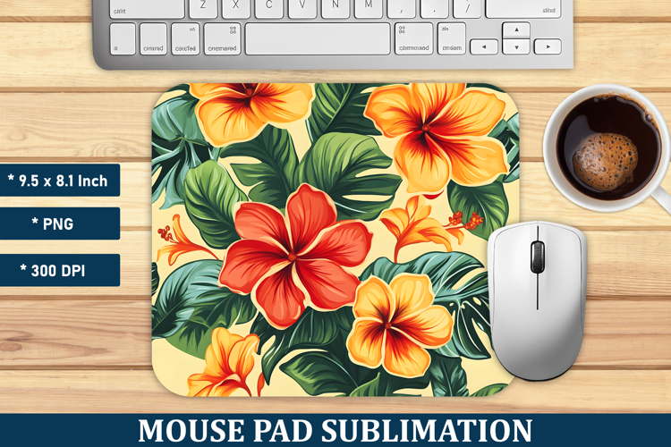 Gothic Floral Pattern Mouse Pad | Mouse Pad Sublimation