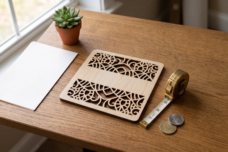 Personalized Coaster SVG | Laser Cut Split Drink Mat example image 1