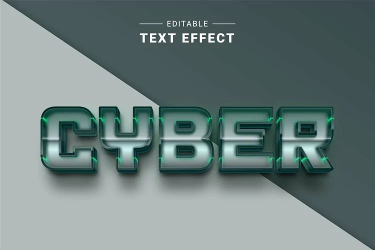 Editable Text Effect for Illustrator. Vector Graphic styles