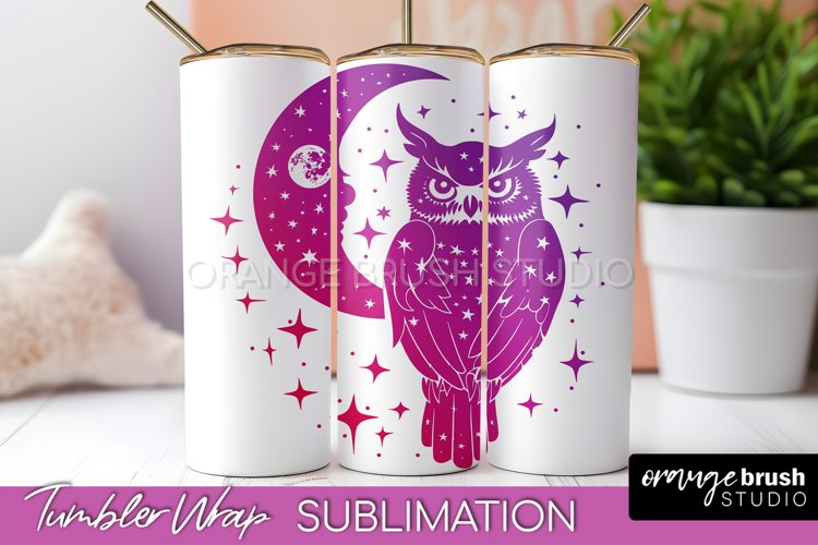Celestial Tumbler Wrap, Boho Sublimation, Mystical Tumbler example image 1