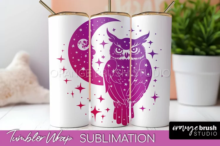 Celestial Tumbler Wrap, Boho Sublimation, Mystical Tumbler
