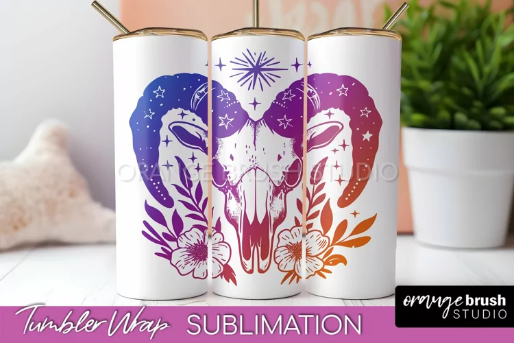 Celestial Tumbler Wrap, Boho Sublimation, Mystical Tumbler