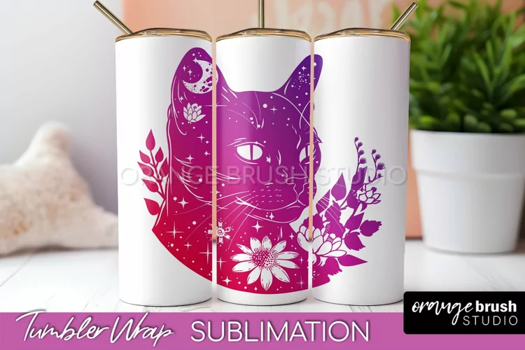 Celestial Tumbler Wrap, Boho Sublimation, Mystical Tumbler