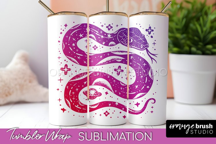 Celestial Tumbler Wrap, Boho Sublimation, Mystical Tumbler example image 1