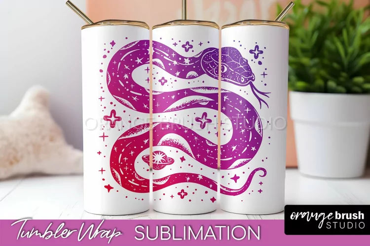 Celestial Tumbler Wrap, Boho Sublimation, Mystical Tumbler