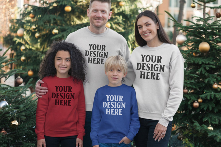 Christmas Family Group Tshirt Mockups