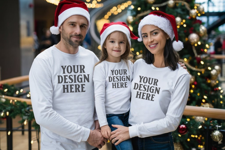 Christmas Family Group Matching Tshirt Mockups