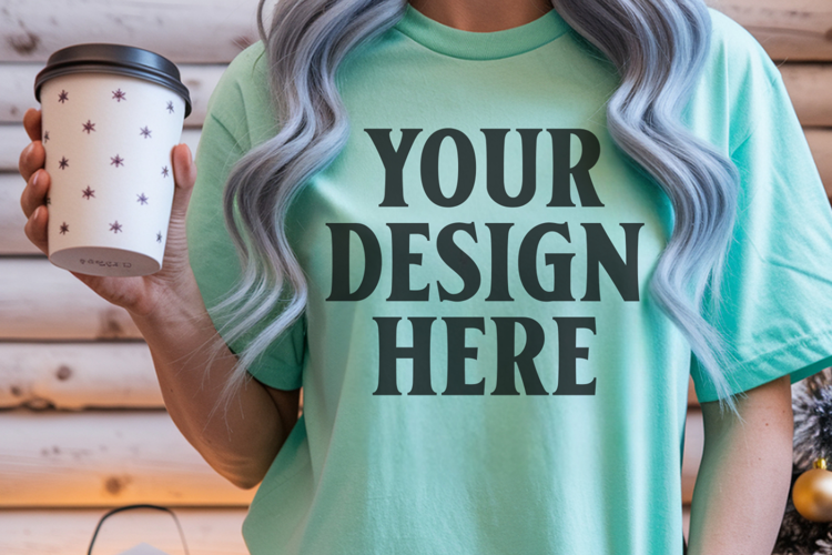 Bay Christmas Comfort Colors 1717 Mockups, CC 1717 mockups