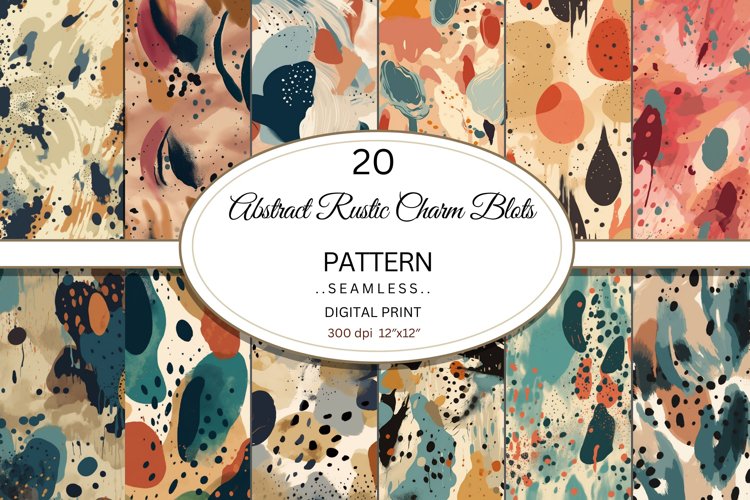 Abstract Seamless Rustic Charm| Colorful Boho Paper Pack