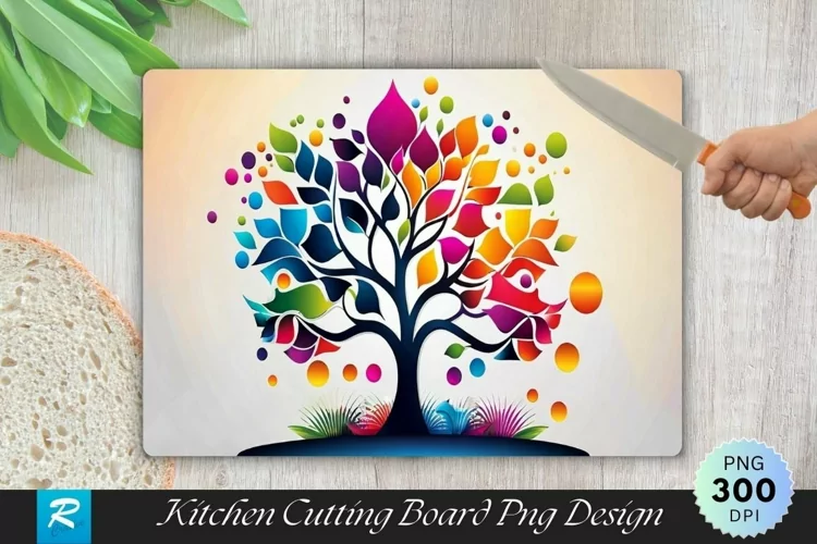 Texture Cutting Board Sublimation Design