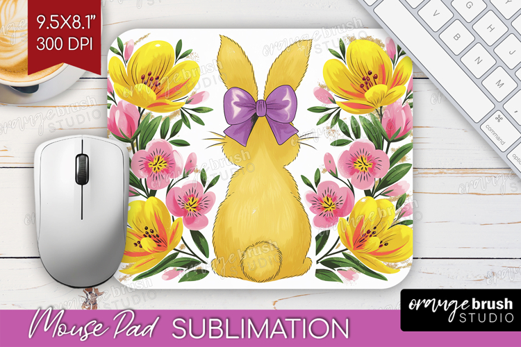 Coquette Easter Mouse Pad Sublimation - Easter Mousepad PNG