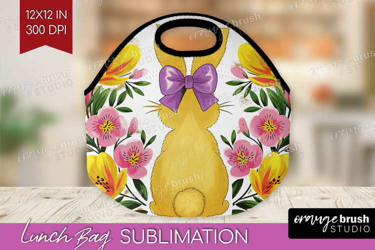 Coquette Easter Lunch Bag - Easter Lunch Bug PNG Sublimation