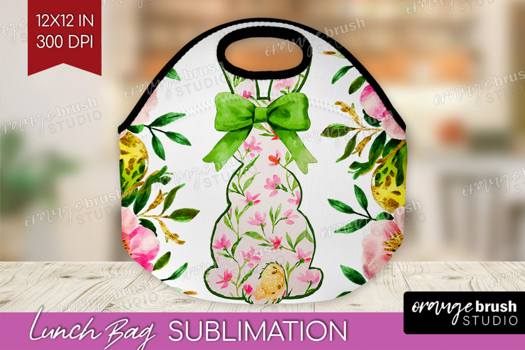Coquette Easter Lunch Bag - Easter Lunch Bug PNG Sublimation