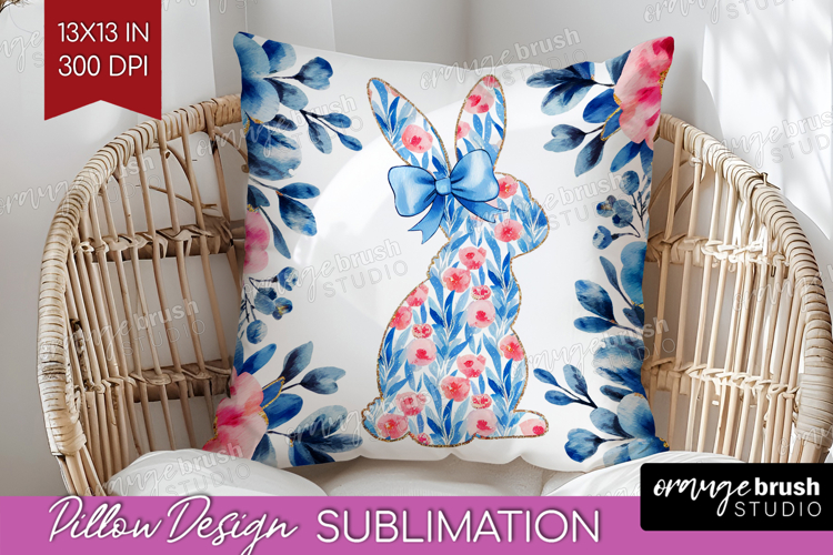 Coquette Easter Pillow Sublimation - Easter Pillow Cover PNG