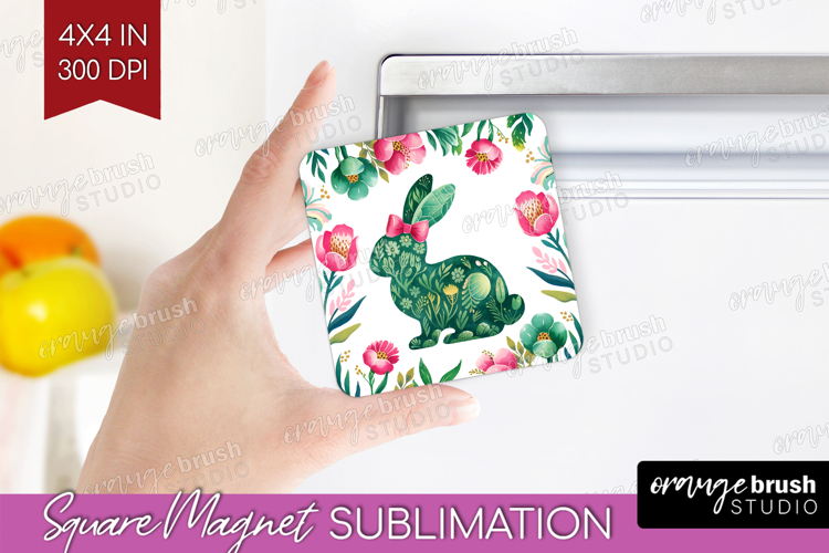Coquette Easter Magnet Sublimation - Easter Square Magnet