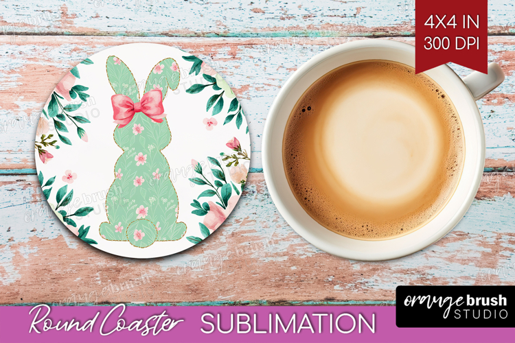 Coquette Easter Round Coaster - Easter Coaster PNG