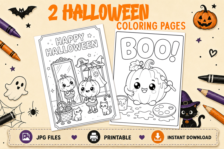 Cute Halloween Coloring Pages Pumpkin pirate Activity