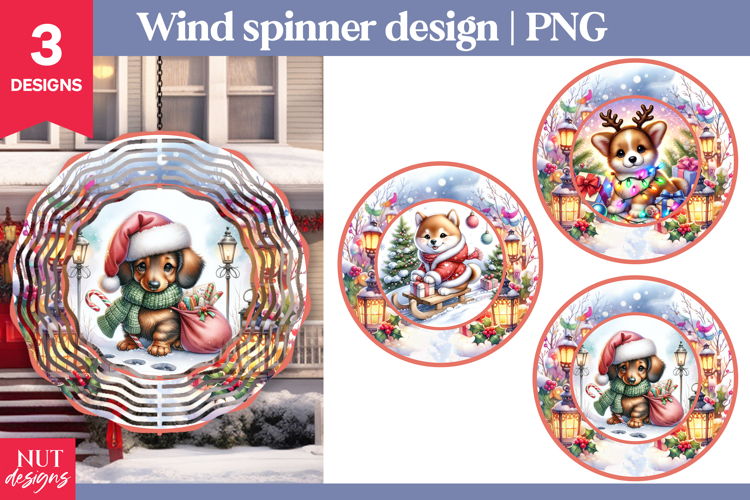 Christmas wind spinner Christmas Dog Wind Spinner Dog breed