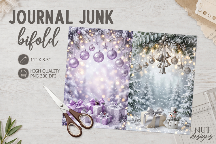 Winter Wishes Journal Junk Bifold winter scrapbook