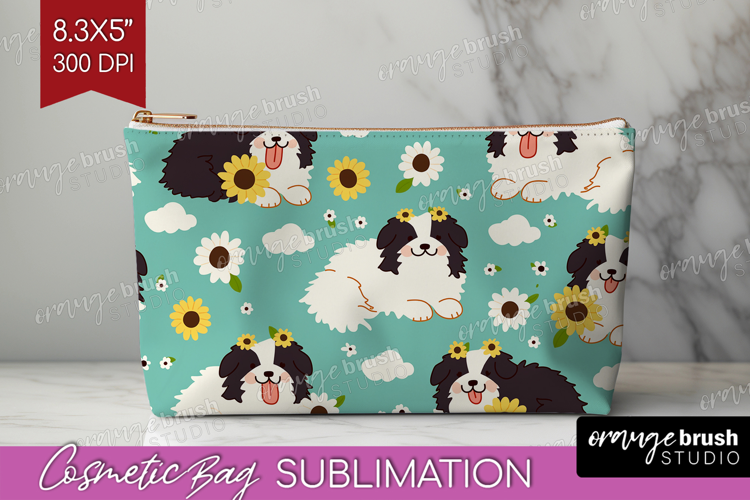Cute Dog Cosmetic Bag - Chibi Puppy Makeup Bag PNG