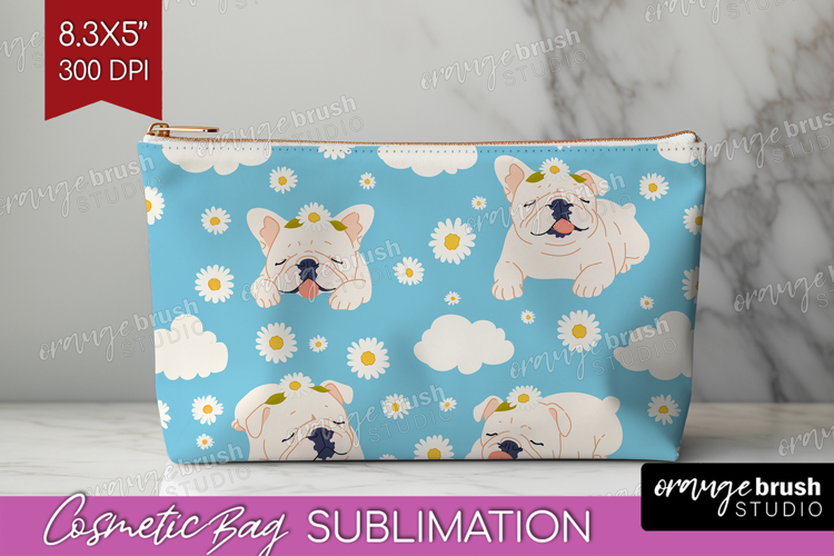 Cute Dog Cosmetic Bag - Chibi Puppy Makeup Bag PNG