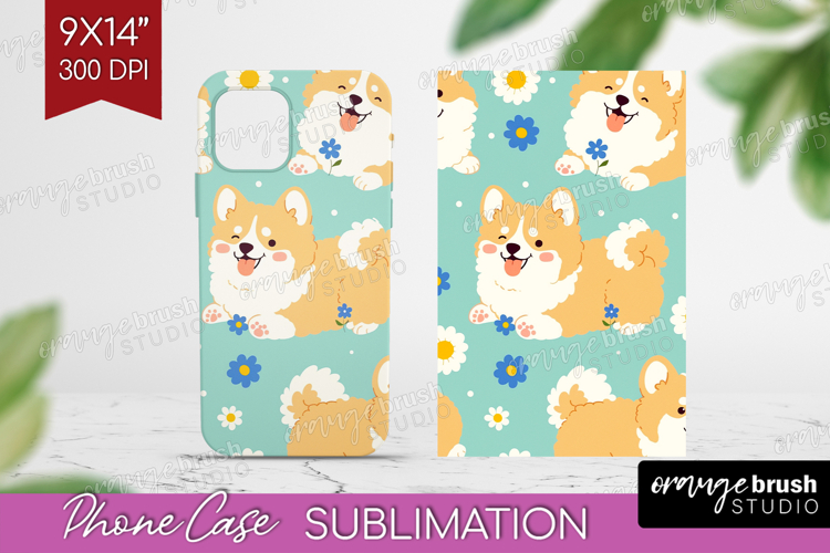 Cute Dog Phone Case PNG - Chibi Puppy Case PNG Sublimation