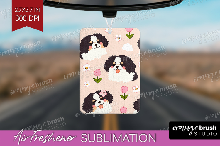 Cute Dog Air Freshener PNG - Chibi Puppy PNG Sublimation