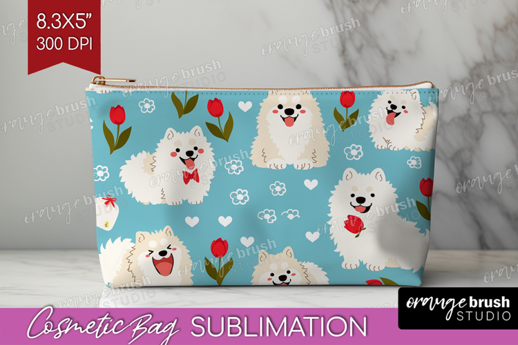 Cute Dog Cosmetic Bag - Chibi Puppy Makeup Bag PNG