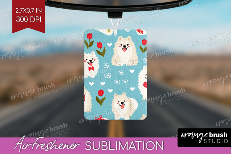 Cute Dog Air Freshener PNG - Chibi Puppy PNG Sublimation