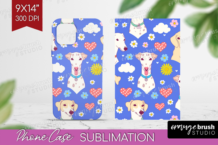 Cute Dog Phone Case PNG - Chibi Puppy Case PNG Sublimation