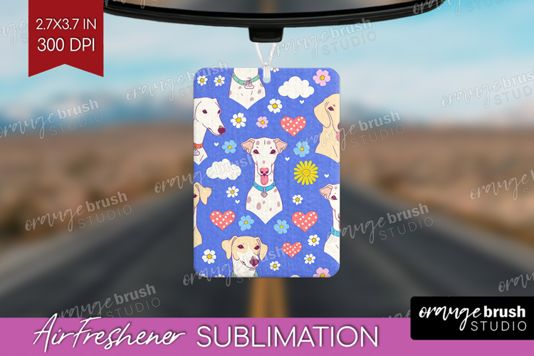 Cute Dog Air Freshener PNG - Chibi Puppy PNG Sublimation