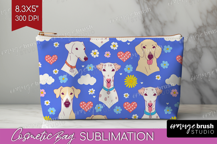 Cute Dog Cosmetic Bag - Chibi Puppy Makeup Bag PNG