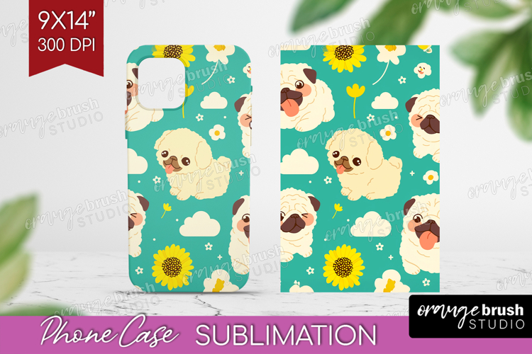 Cute Dog Phone Case PNG - Chibi Puppy Case PNG Sublimation
