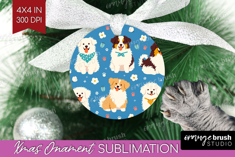Cute Dog Ornament PNG - Chibi Puppy PNG Sublimation