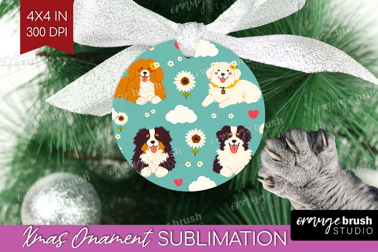 Cute Dog Ornament PNG - Chibi Puppy PNG Sublimation