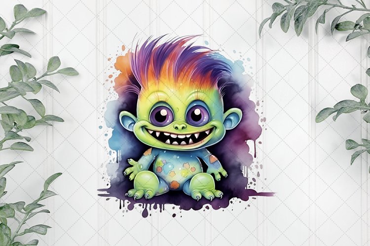 Cute Halloween Watercolor Sublimation example image 1