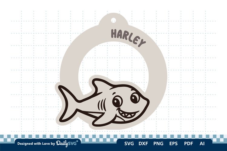 Cute Ocean Animal Keychain SVG | Kawaii Sea Life example image 1