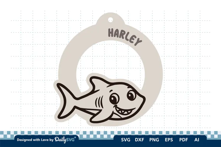 Cute Ocean Animal Keychain SVG | Kawaii Sea Life