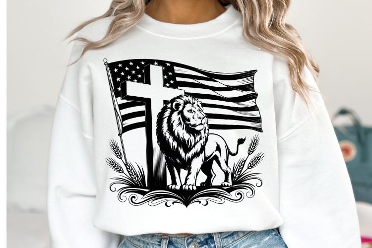 USA Lion Svg Design | Svg Cut Files | Shirt Svg