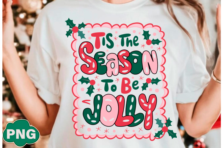 Preppy Coquette Jolly Christmas PNG