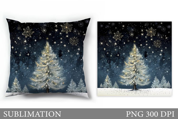 Christmas Tree Pillow Design. Christmas Sublimation example image 1