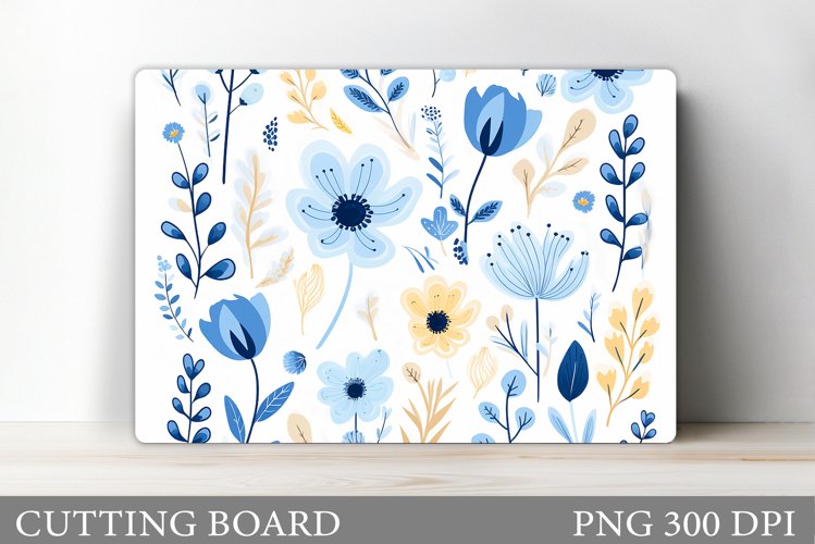 Wildflowers Cutting Board. Flowers Cutting Board Sublimation example image 1