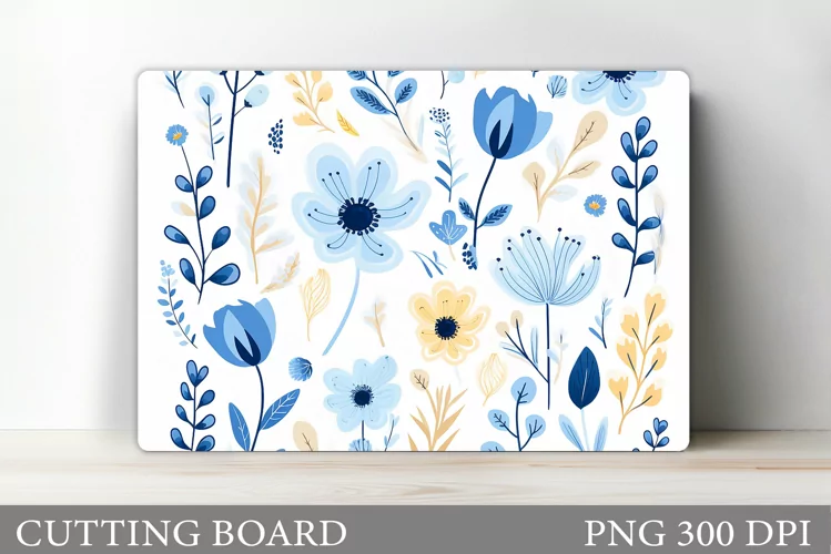 Wildflowers Cutting Board. Flowers Cutting Board Sublimation