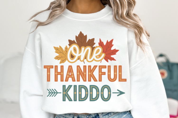One Thankful Kiddo Svg | Thanksgiving Svg | Shirt Svg