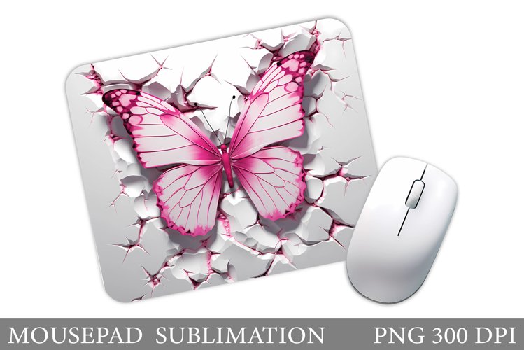 Butterfly Mouse Pad Design. Butterfly Sublimation example image 1