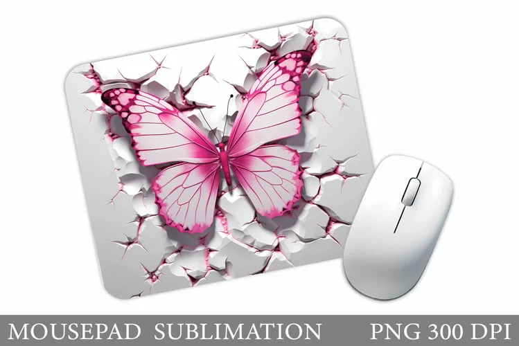 Butterfly Mouse Pad Design. Butterfly Sublimation
