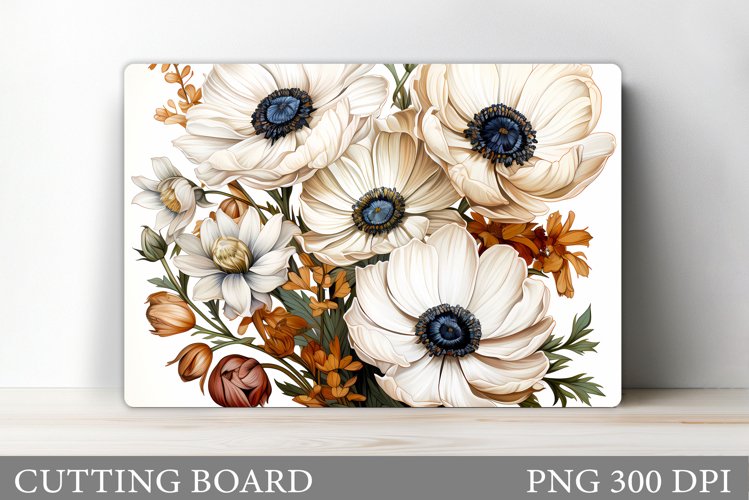 Flowers Cutting Board Design. Flowers Kitchen Cutting Board example image 1