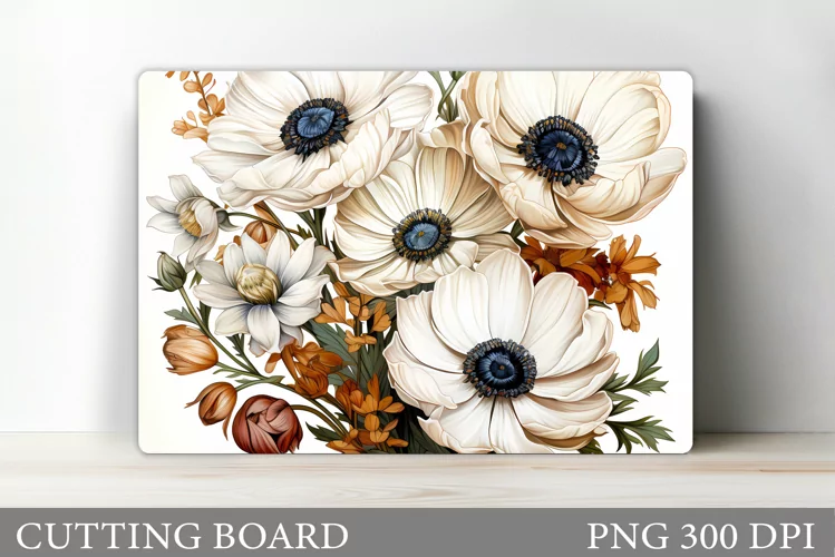 Flowers Cutting Board Design. Flowers Kitchen Cutting Board