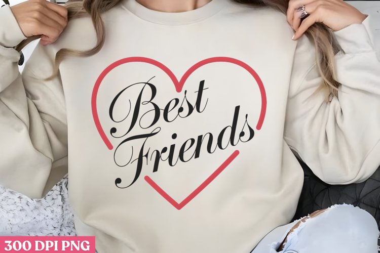 Best Friends PNG, Friendship Sublimation PNG